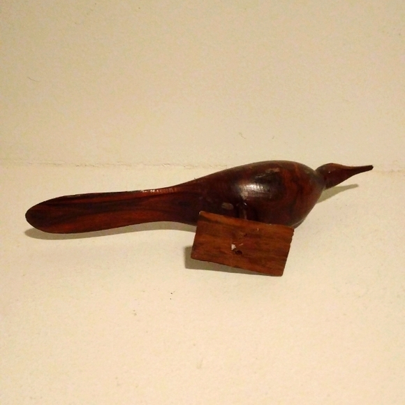 Artisan Hand Carved Rosewood Sandpiper Mid Century Modern Home Decor - Picture 4 of 11